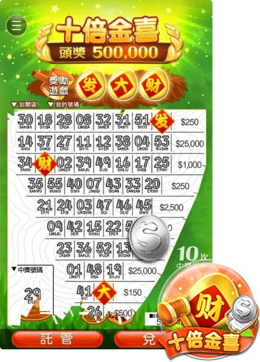 九州刮刮樂十倍金喜